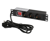 ExtraLink 10" 1U 3 Socket EU Type Power PDU Listwa zasilająca - 1545144 - zdjęcie 1